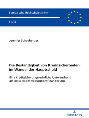 cover image of Die Bestaendigkeit von Kreditsicherheiten im Wandel der Hauptschuld